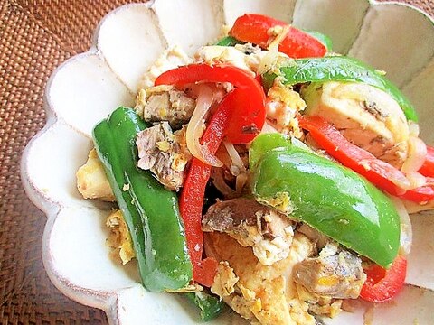 夏野菜と鯖缶の豆腐チャンプルー